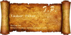 Tauber Péter névjegykártya